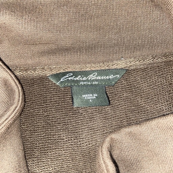 Eddie Bauer Parka Jacket With Drawstring Men's Large‎ Brown - Picture 3 of 5